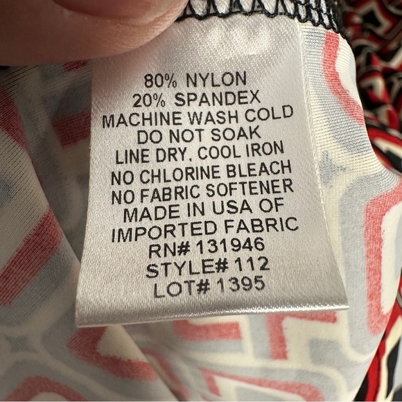 Jude Connally Michelle sheath dress size M. Geometric MCM print, stretch - Picture 4 of 7